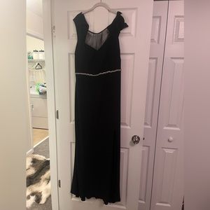 Stunning black wedding guest dress